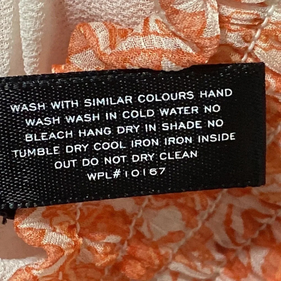 Aqua Kerianne Sleeveless High Neck Mini Dress Coral & White Floral Size M - Picture 9 of 10